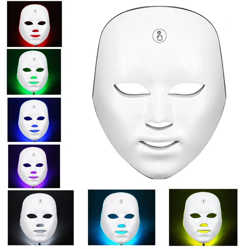 GENERICO - Máscara De Terapia De Luz Facial Led 7 Colores Fototerapia.