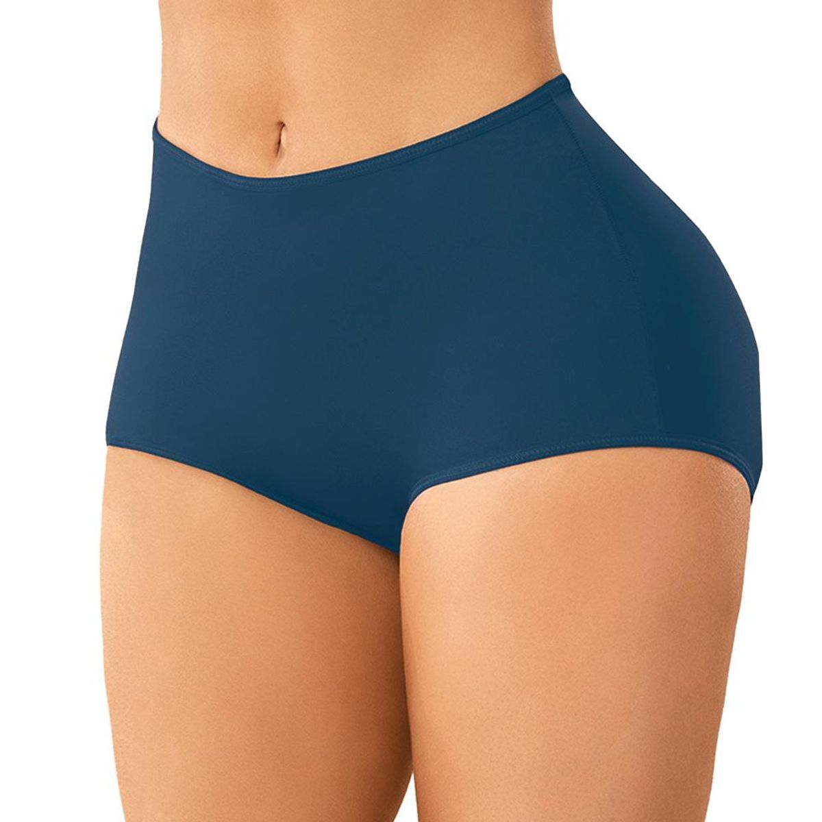 CAROL - Calzón Control Abdomen Basic Azul Imperial - Azul Petróleo