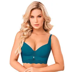 CAROL - Sostén Ama Espalda Tipo Chaleco Refuerzo bajo el brazo Azul