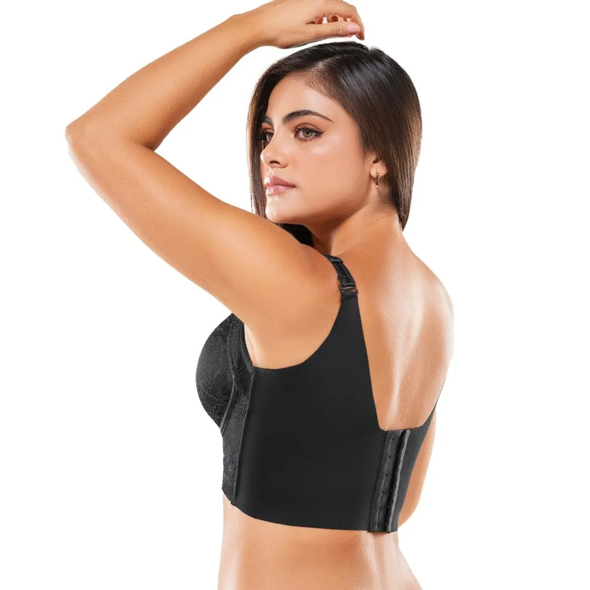 CAROL - Sostén Control Fame Púrpura  Alto Cubrimiento Espalda - Púrpura