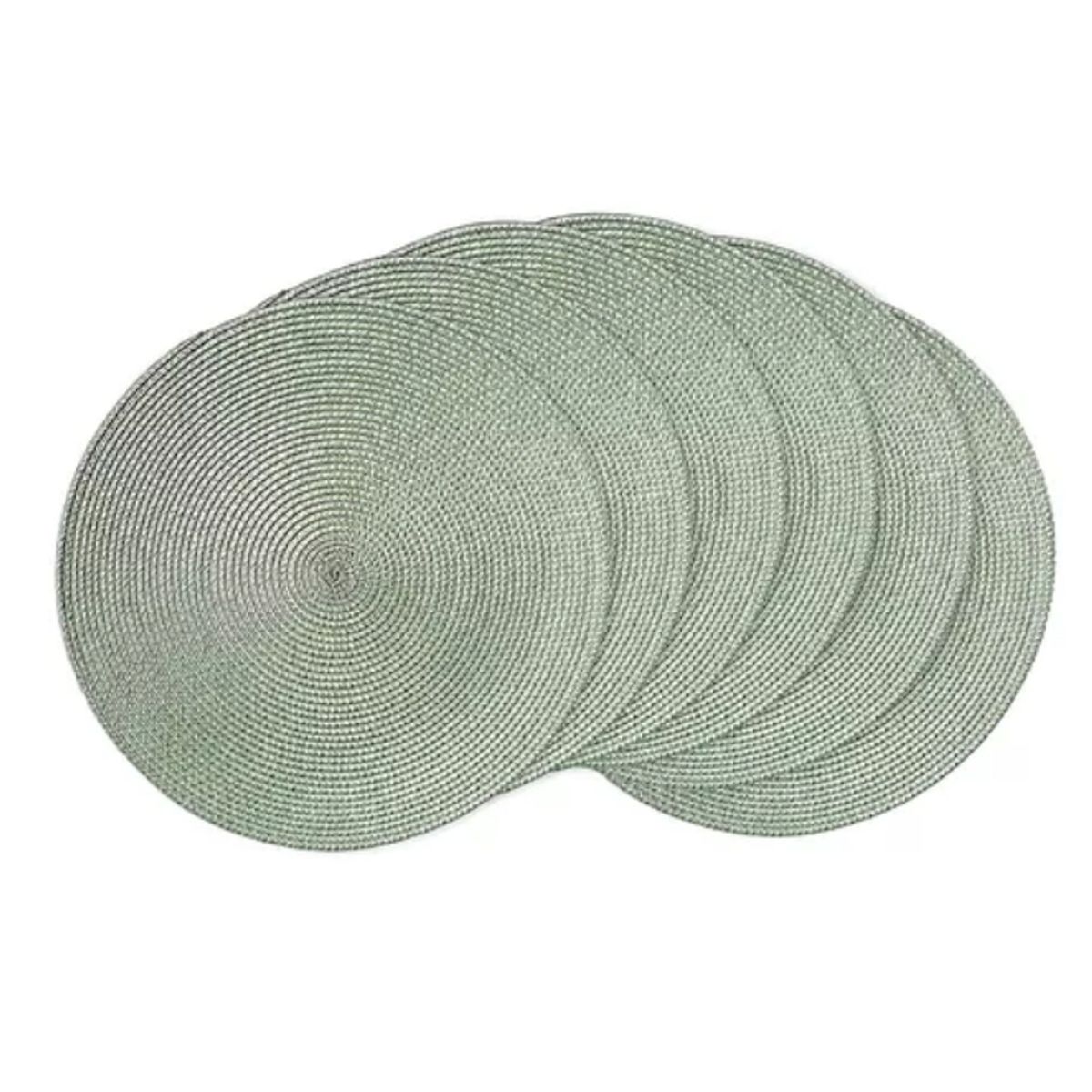 GENERICO - Set De 6 Individuales Redondos Trenzados 38 Cm