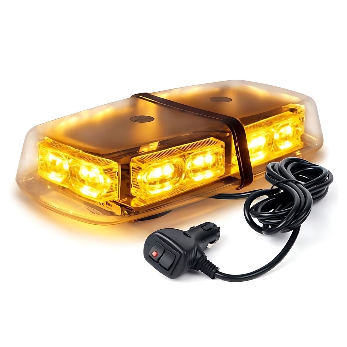 NOVYSTOR - Baliza Luz Led Ámbar Estroboscópica para Techo Iman 12v-24v