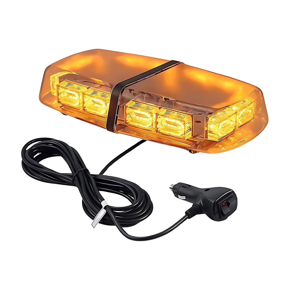 NOVYSTOR - Baliza Luz Led Ámbar Estroboscópica para Techo Iman 12v-24v