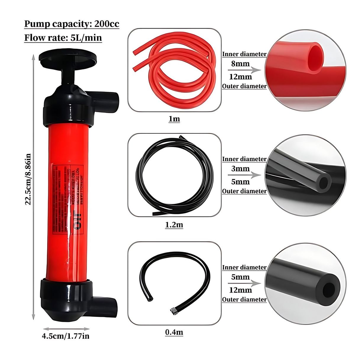 NOVYSTOR - Kit Bomba Multifuncional Trasvasije Bencina + Inflador