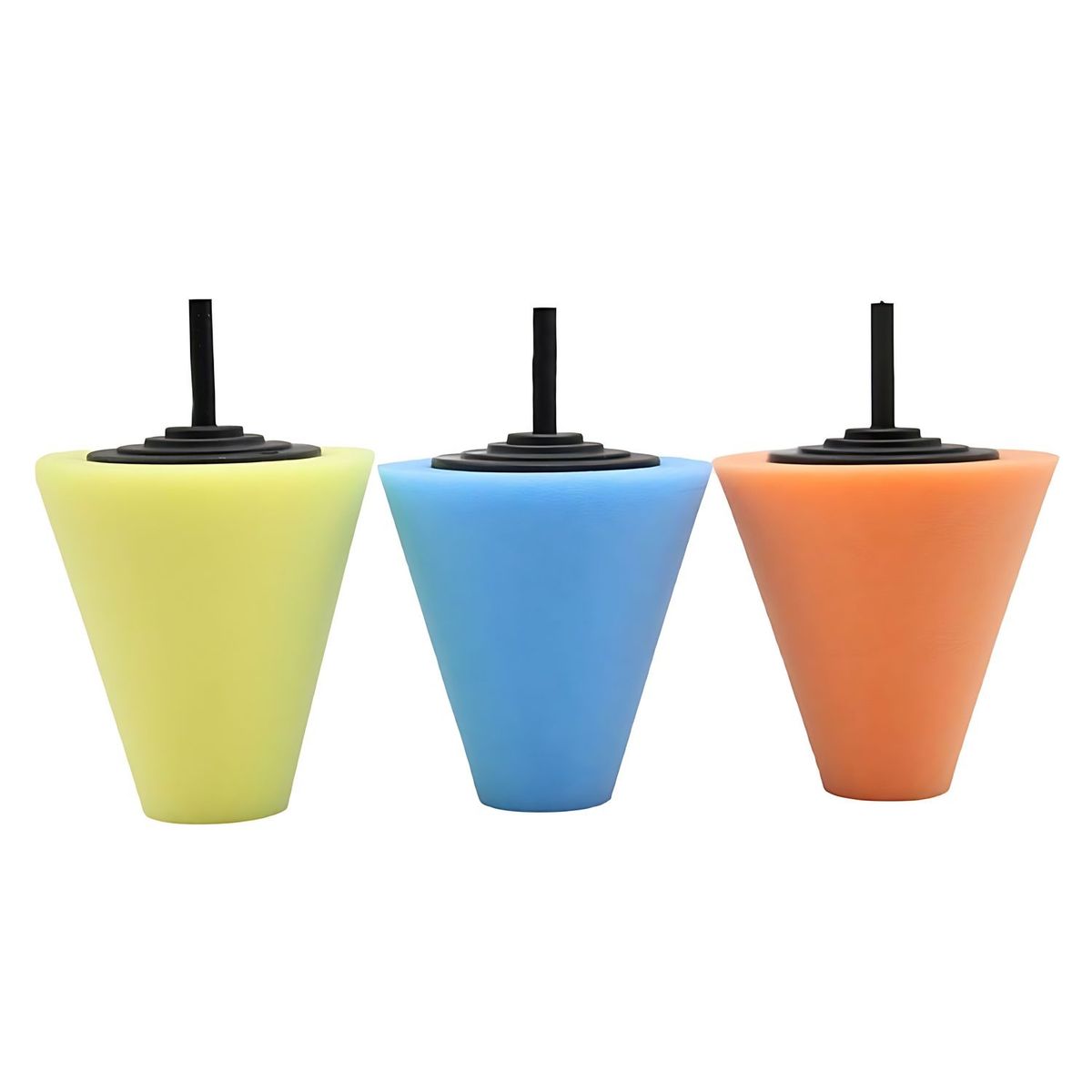 NOVYSTOR - Kit De 3 Piezas Esponjas Pulir En Forma De Cono para Auto