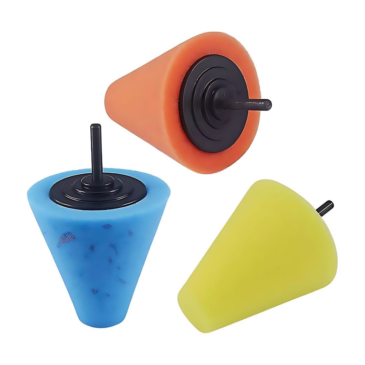NOVYSTOR - Kit De 3 Piezas Esponjas Pulir En Forma De Cono para Auto
