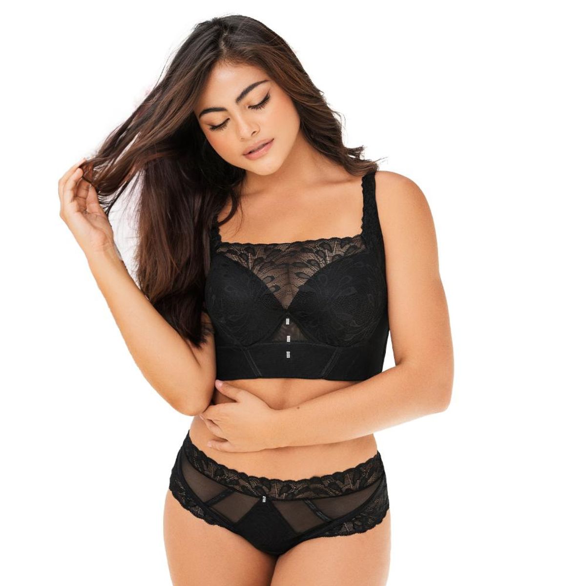 CAROL - Conjunto Olivia Imperial Encaje Negro