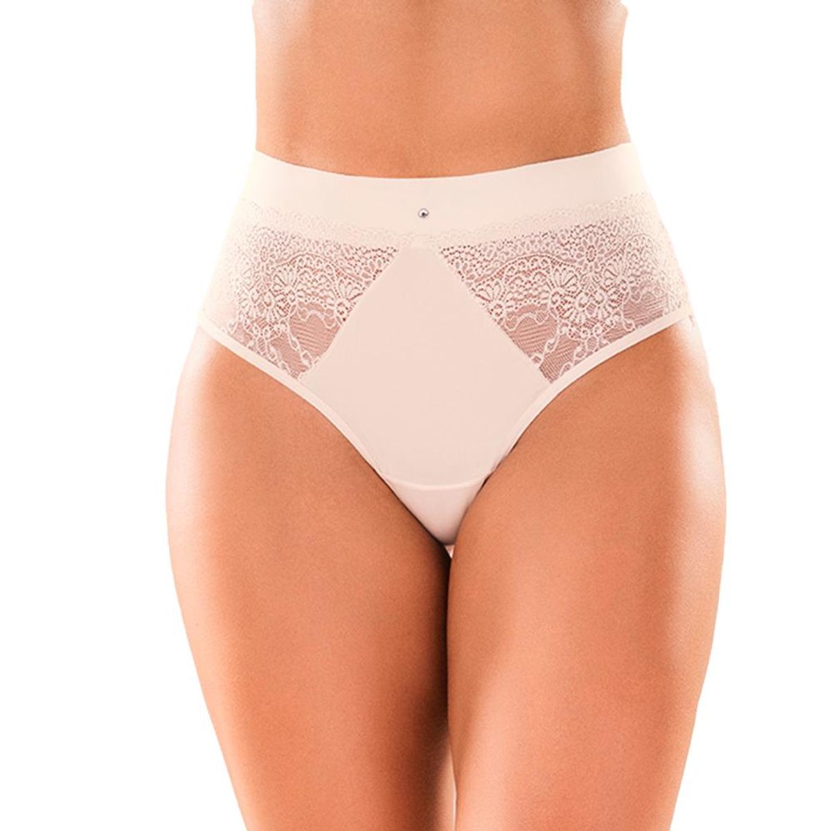 CAROL - Calzón Pantaleta Encaje Noli Perla - Blanco Humo