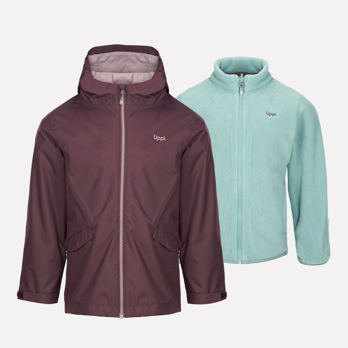 LIPPI - Chaqueta Niña Snowball Fusion-3 Hoody Jacket Vino Lippi