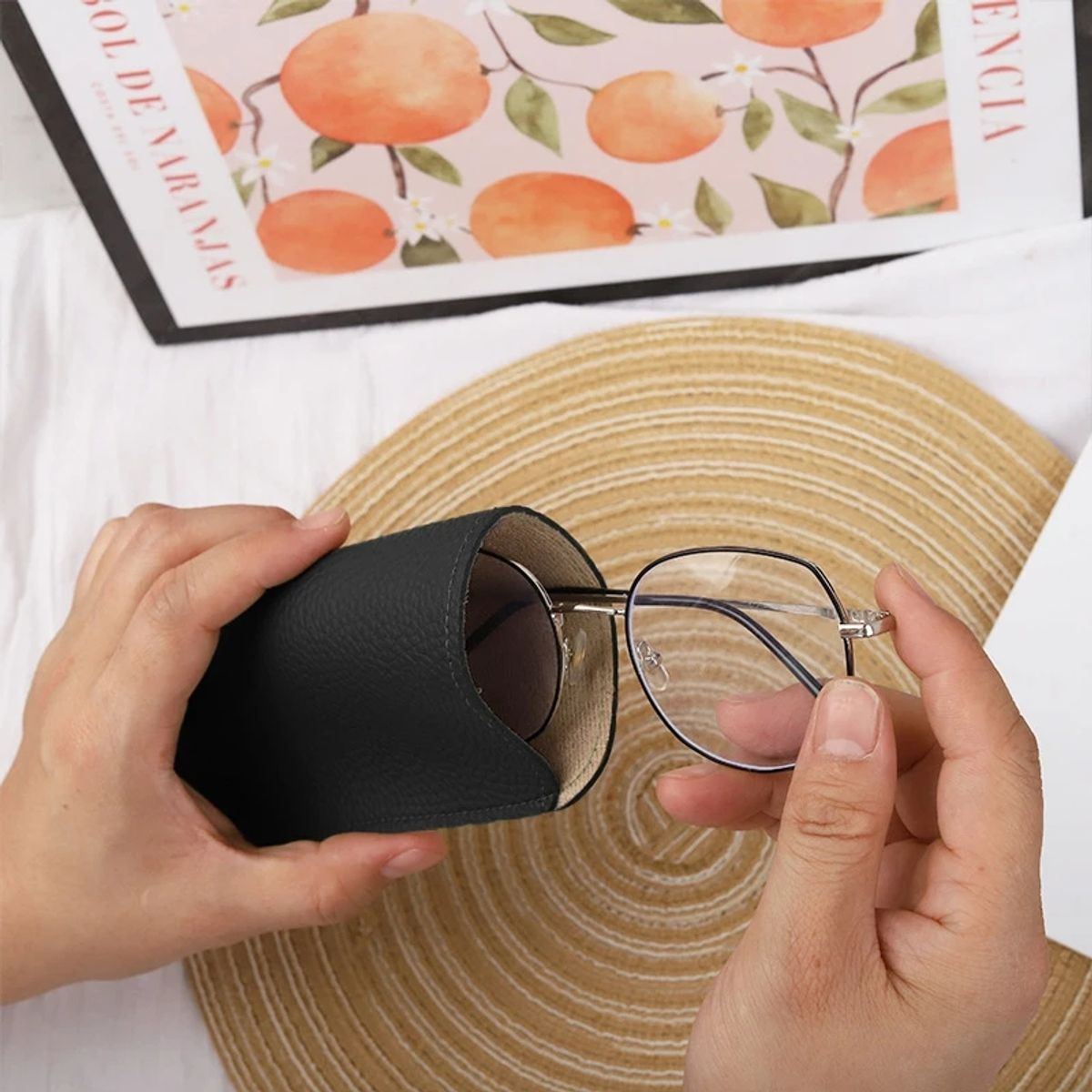 JM - Ruztik Lente de Miopía 3.00 Medio Marco Negro Anti Luz Azul