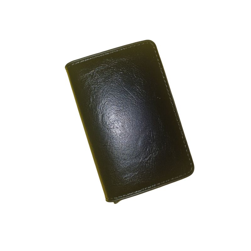 GENERICO - Tarjetero billetera minimalista porta tarjetas negro 0028NE