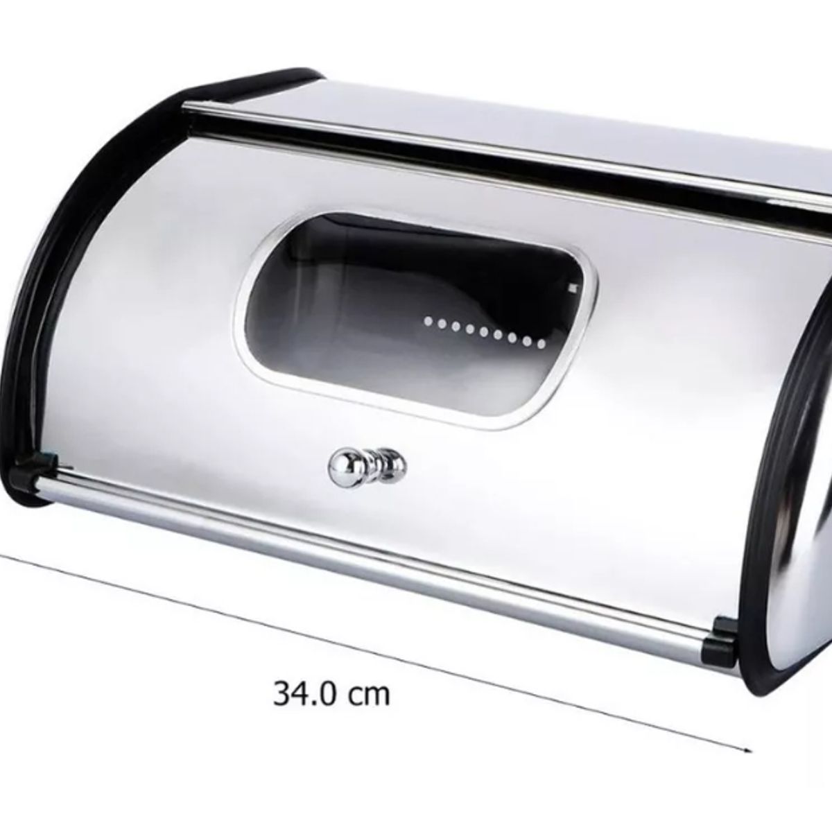 GENERICO - Panera Metálica Vintage Retro Acero Inoxidable Brillante