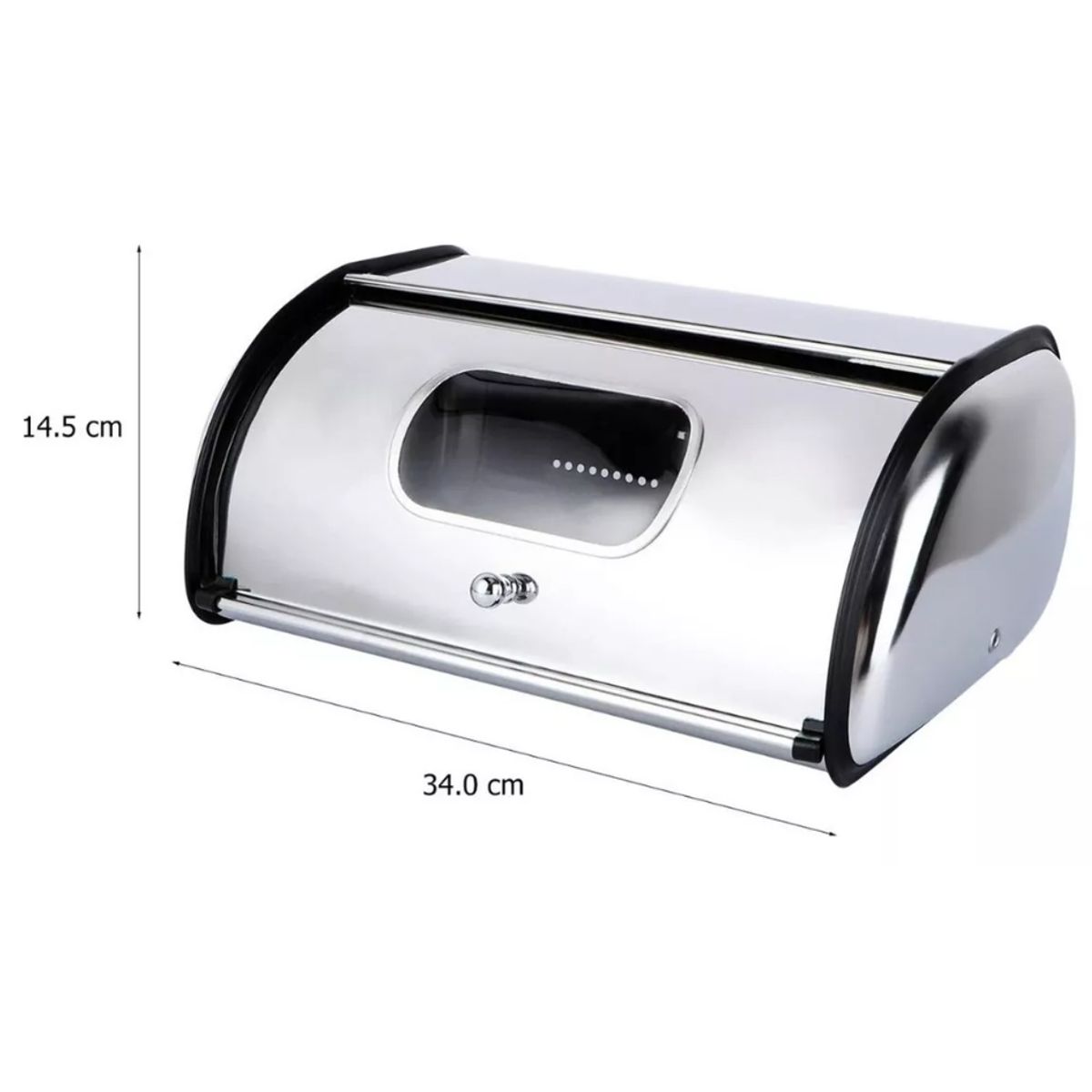 GENERICO - Panera Metálica Vintage Retro Acero Inoxidable Brillante