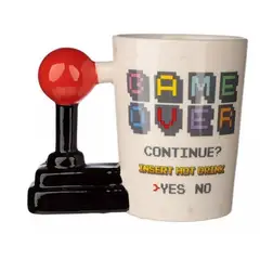 GENERICO - Taza Tazón Joystick Game Over 5d Mug Ceramica Control