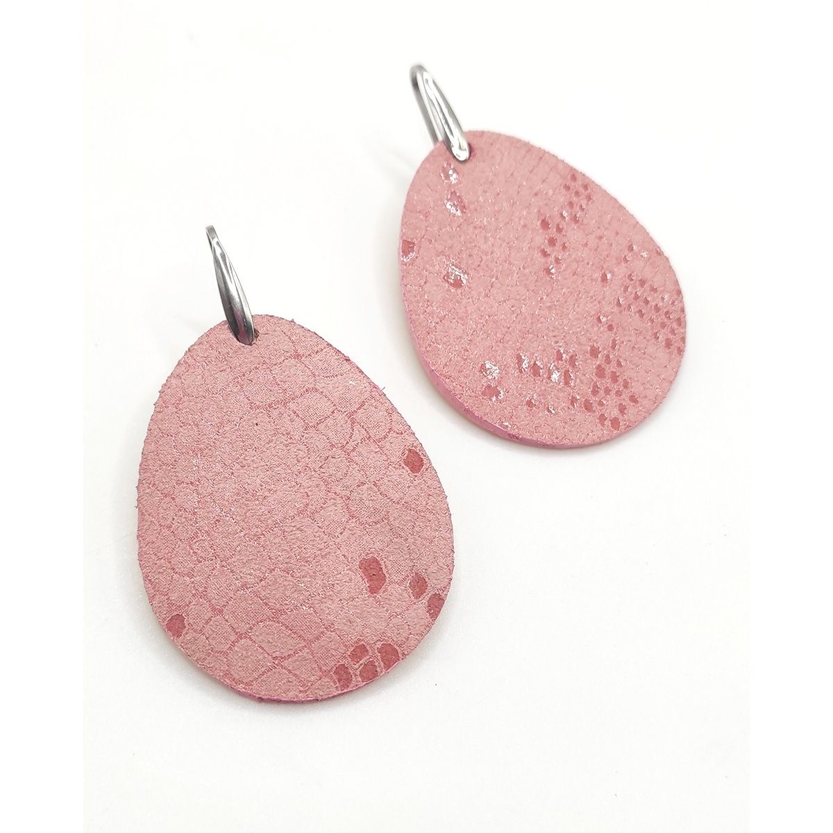 JARDIN DEL ESTE - Aros rosados de cuero