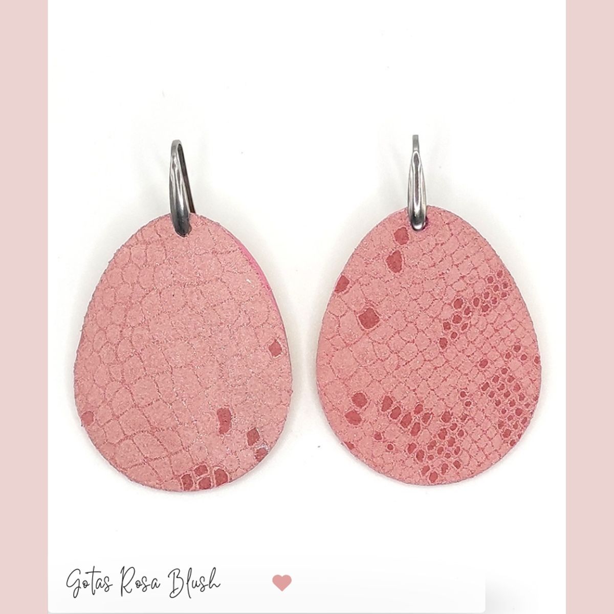 JARDIN DEL ESTE - Aros rosados de cuero