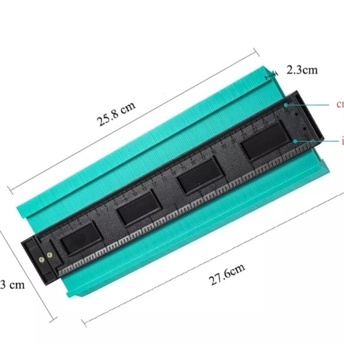 GENERICO - Regla Para Ceramica Medir Medicion De Contornos Irregulares