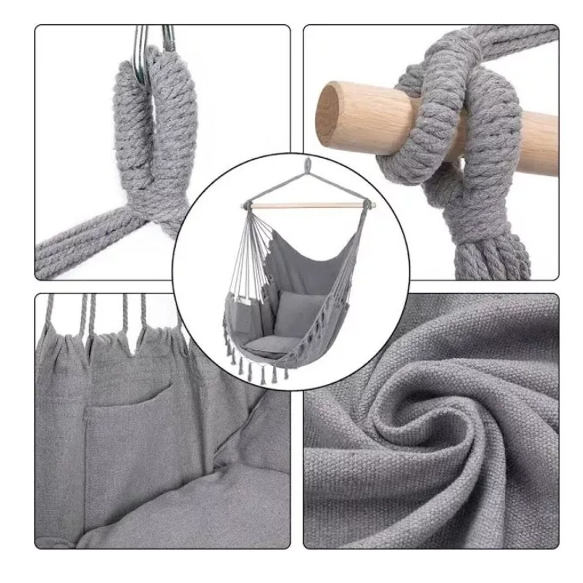 GENERICO - Silla Hamaca Colgante resistente Beige