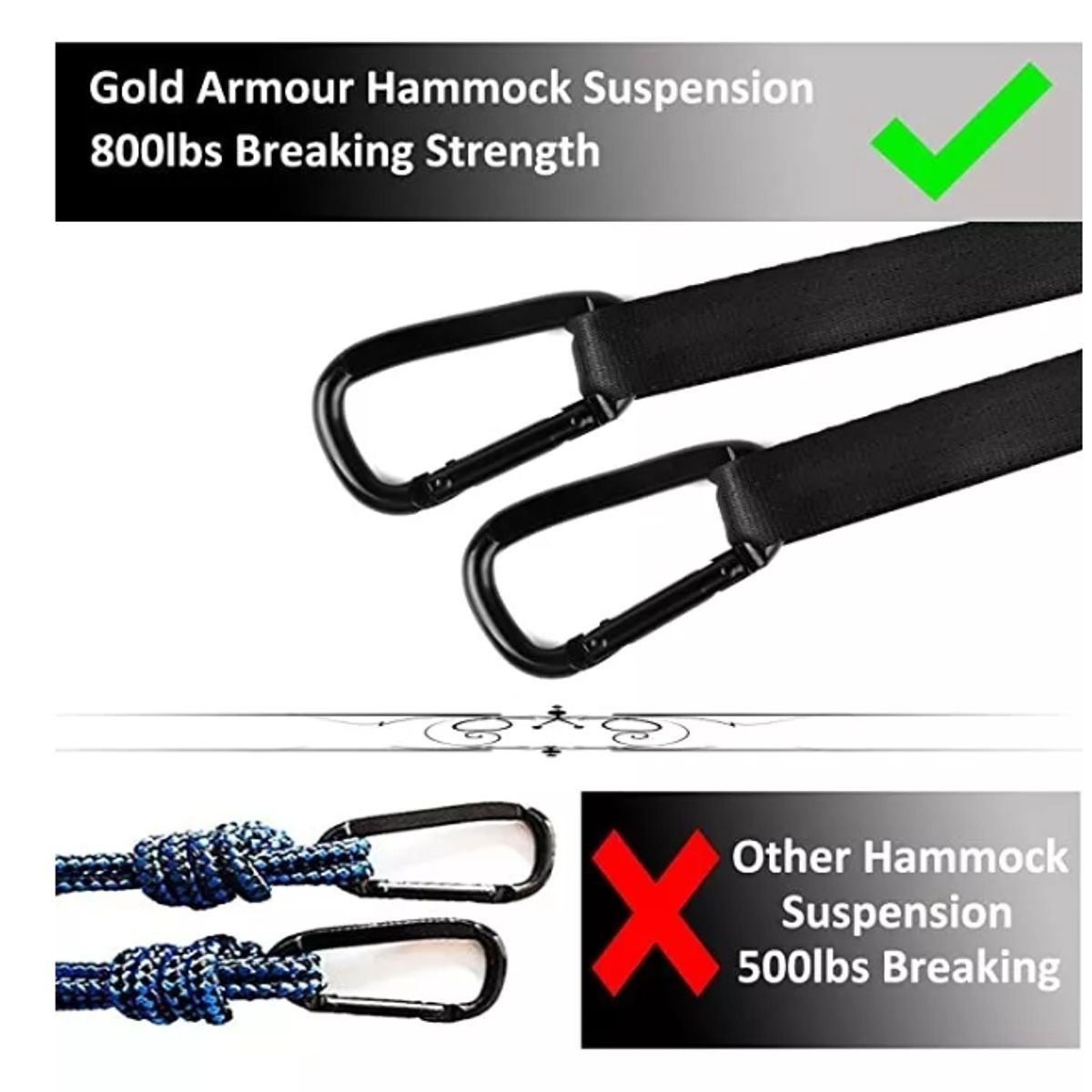 GENERICO - Hamaca Colgante Portatil Nailon Para 2 Personas