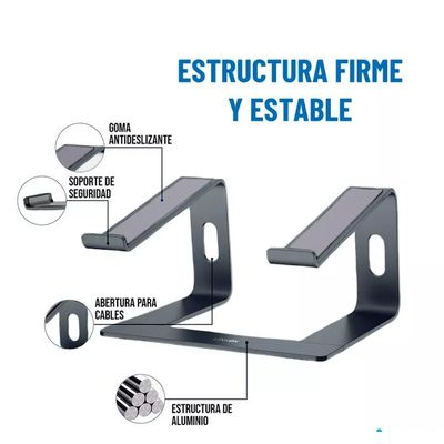 Imagen 2 del producto Base Soporte Para Portatil Linkon Aluminio Mac Macbook 10-16