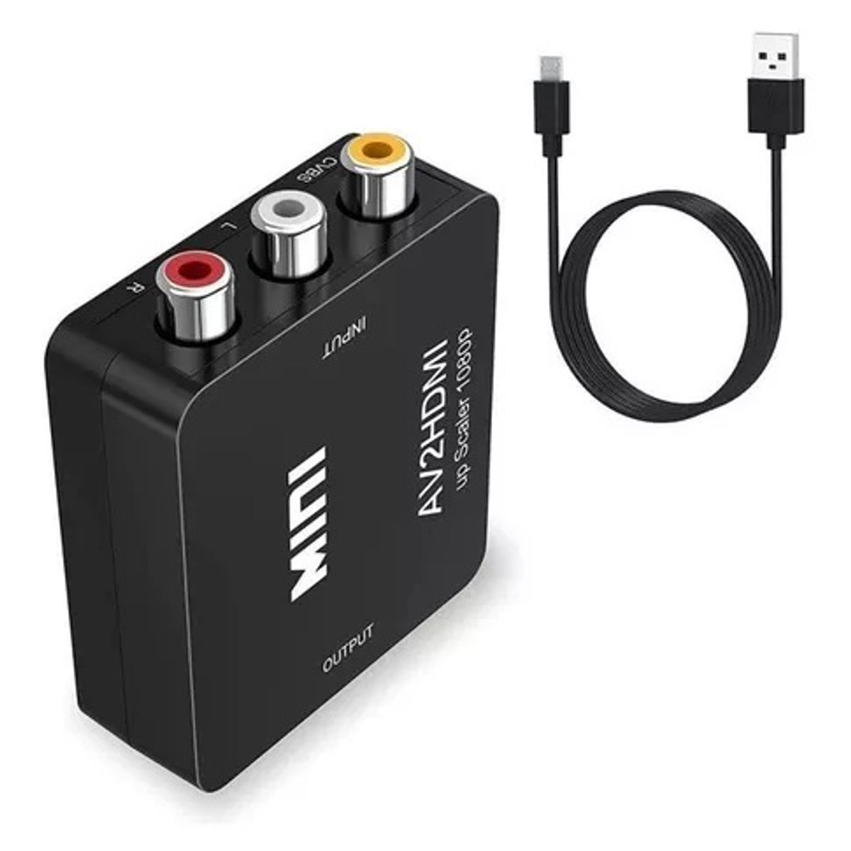 GENERICO - Adaptador Conversor Av Rca Analogo A Hdmi  Deco  Ps2  Wii
