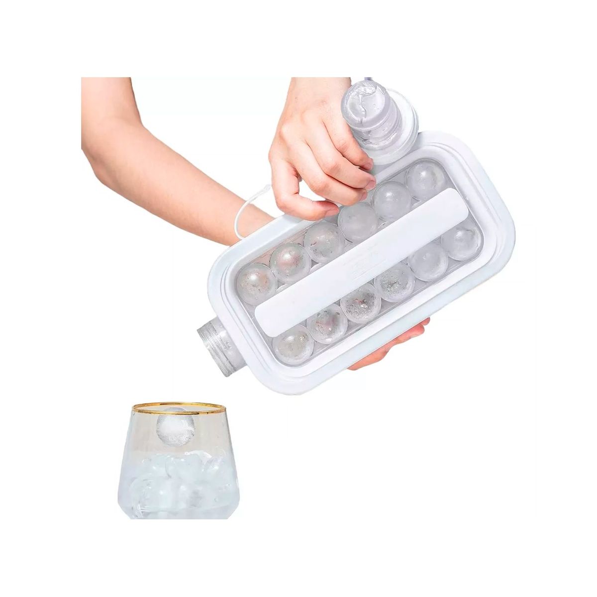 GENERICO - Hielera Cubetera Molde Para Hielo Botella De 17 Esferas