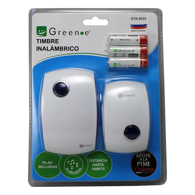 GREEN E - Timbre inalámbrico con 36 Melodías