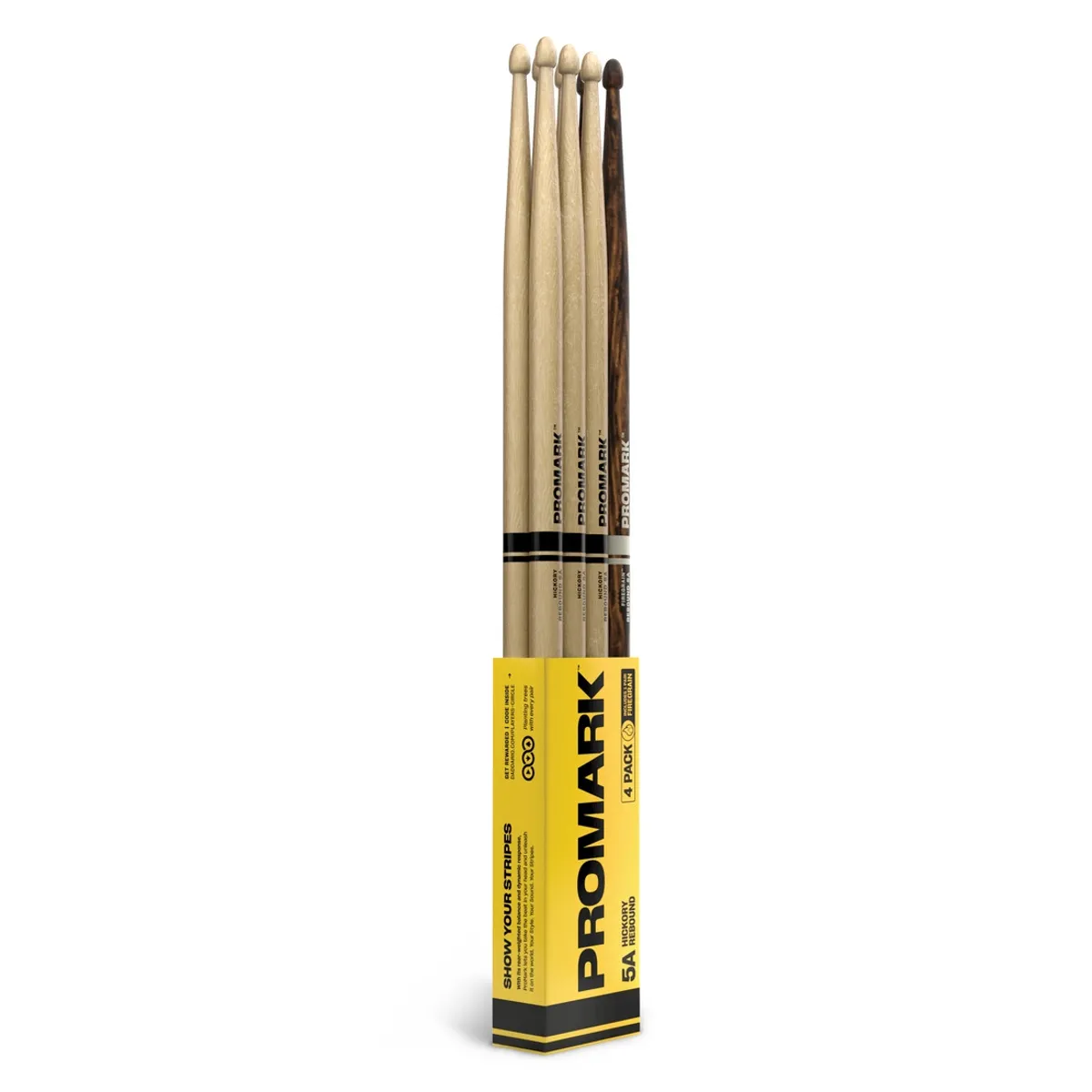 PROMARK - Baquetas 5A Madera Hickory FG 4P Pro Mark