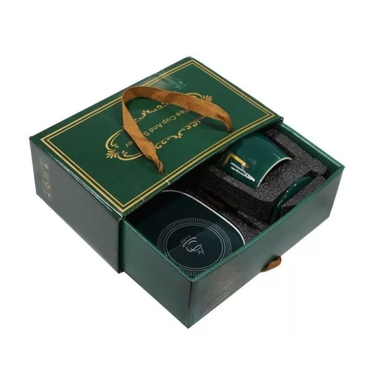 GENERICO - Taza  Te Cafe  Con Calentador Eléctrico Cuchara Set Taza