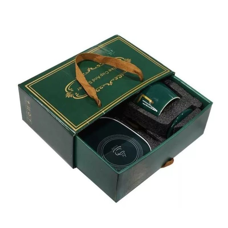 GENERICO - Taza  Te Cafe  Con Calentador Eléctrico Cuchara Set Taza