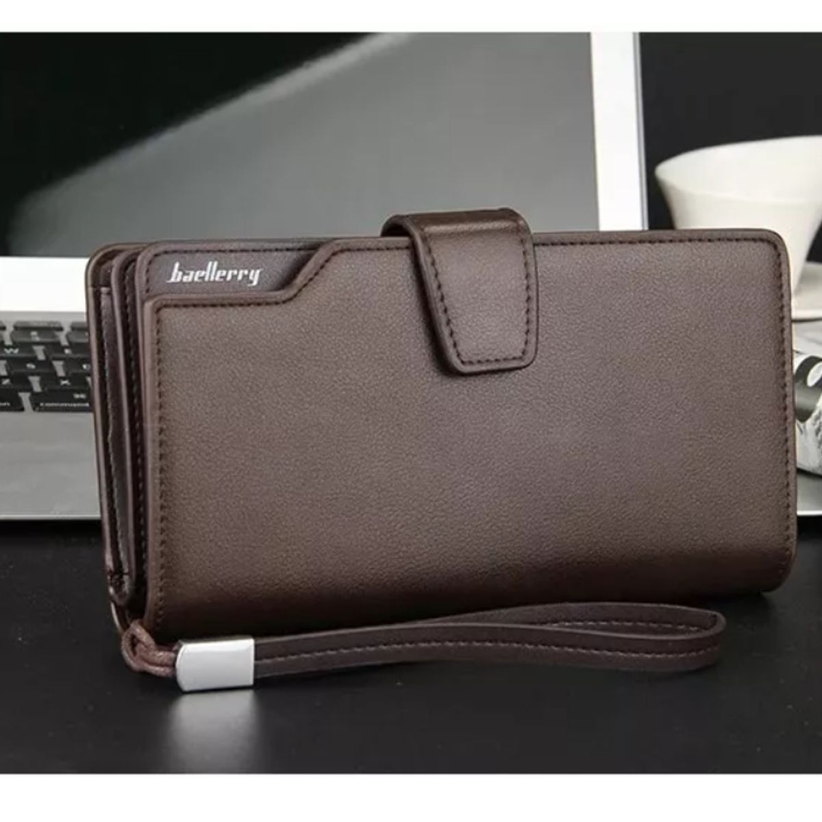 GENERICO - Chequera De Cuero Pu Lujo Con Broche