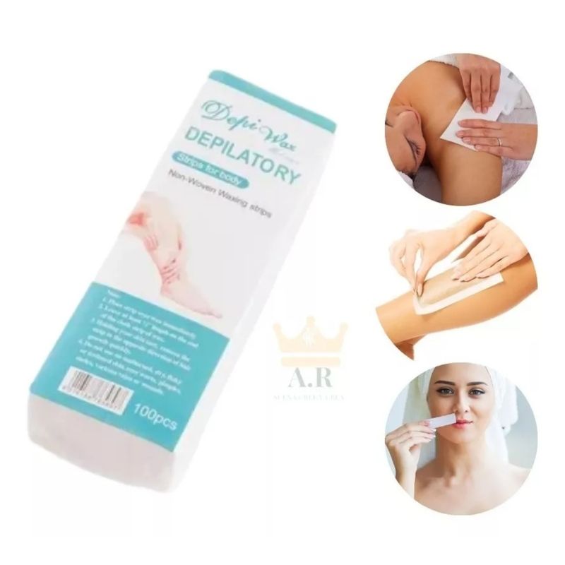GENERICO - Depiwax Bandas Depilatorias Papel Cera Para Depilar 100 Und