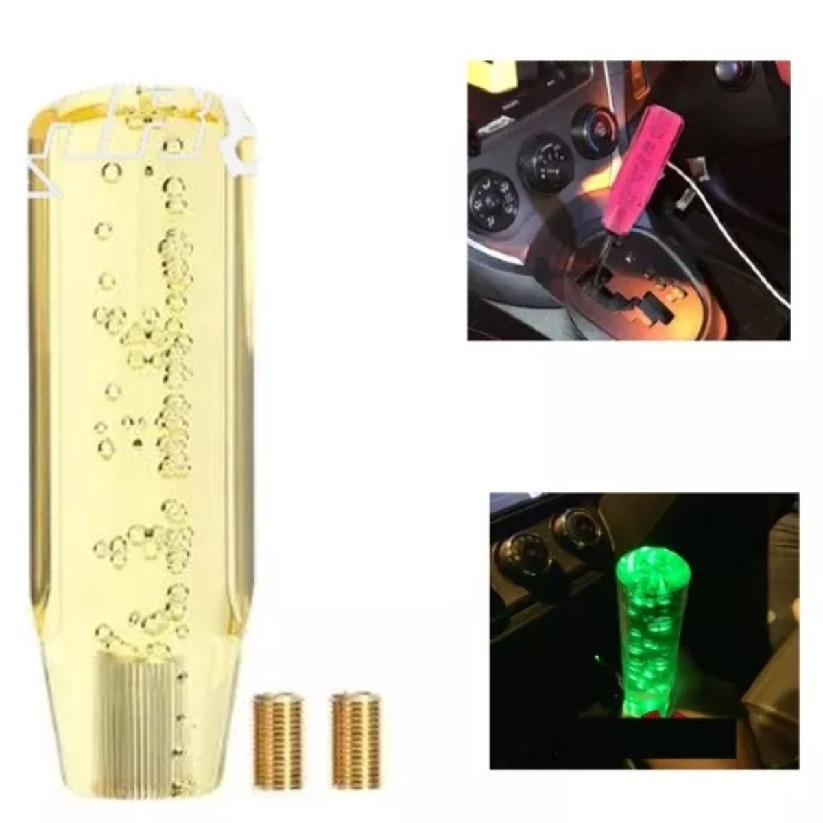 GENERICO - Pomo Palanca De Cambio Led Usb Burbuja Auto Universal Karvas