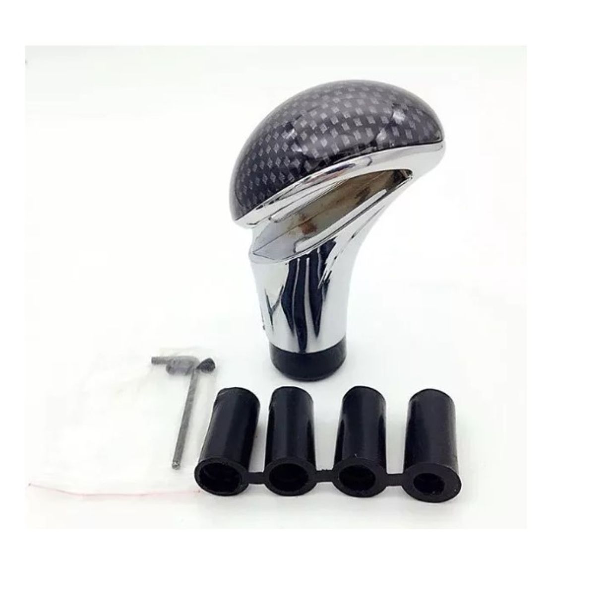 GENERICO - Pomo Palanca De Cambios De Auto Universal Alumino Carbono