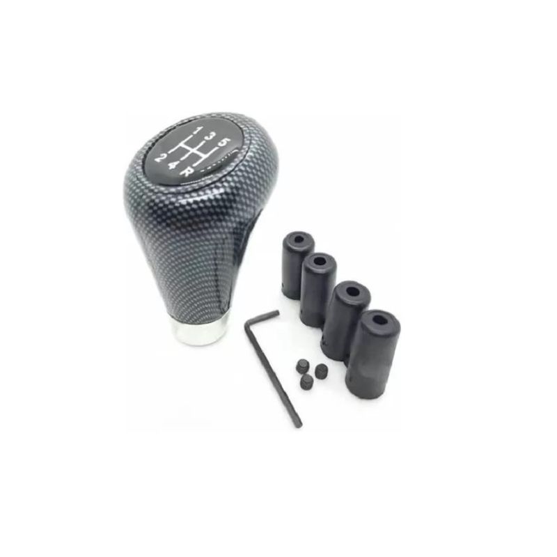 GENERICO - Pomo Perilla Palanca Fibra De Carbono 5v Tunning Universal