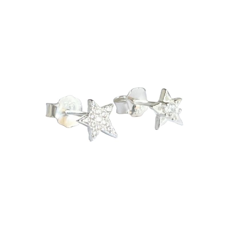 GENERICO - Aros de Plata 925 Estrellas Circones