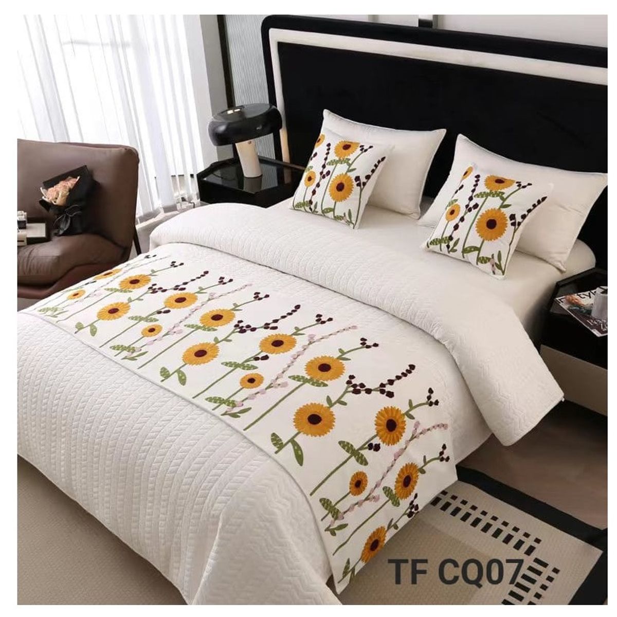 GENERICO - PIECERAS +2 FUNDAS DE COJINES BORDADAS