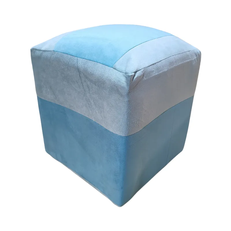 GENERICO - Pouf Turquesa Menta Felpa 35x35x42 Muebles Rimar