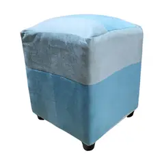 GENERICO - Pouf Turquesa Menta Felpa 35x35x42 Muebles Rimar