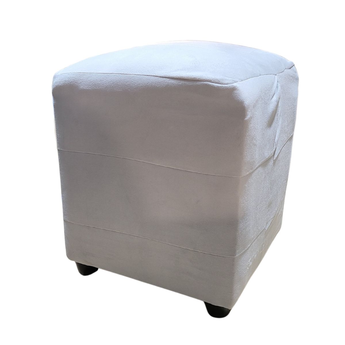 GENERICO - Pouf Gris Perla Felpa 35x35x42  Muebles Rimar