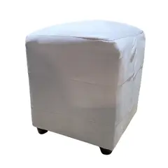 GENERICO - Pouf Gris Perla Felpa 35x35x42 Muebles Rimar
