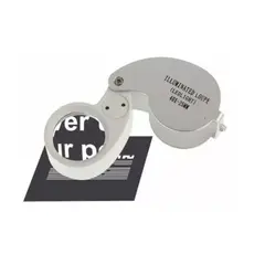 GENERICO - Lupa De Bolsillo Metal 40x Led Botánica Cuenta Hilo