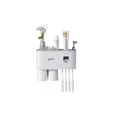 GENERICO - Dispensador Pasta Crema Dental Cepillos Organizador 2 Vaso