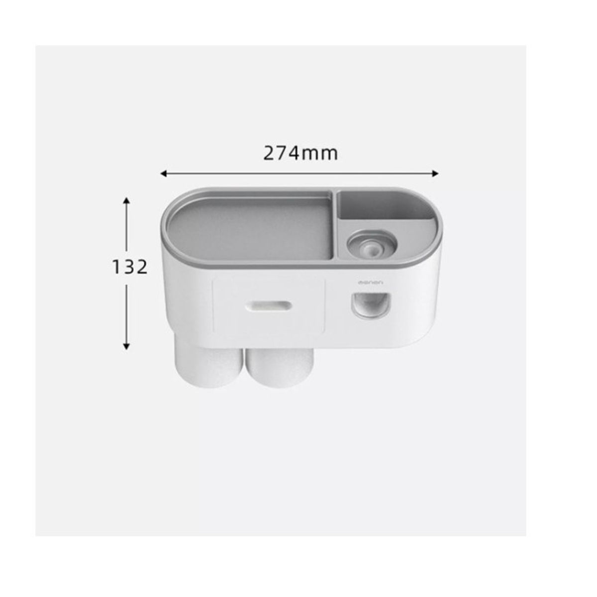 GENERICO - Dispensador Pasta Crema Dental Cepillos Organizador 2 Vaso