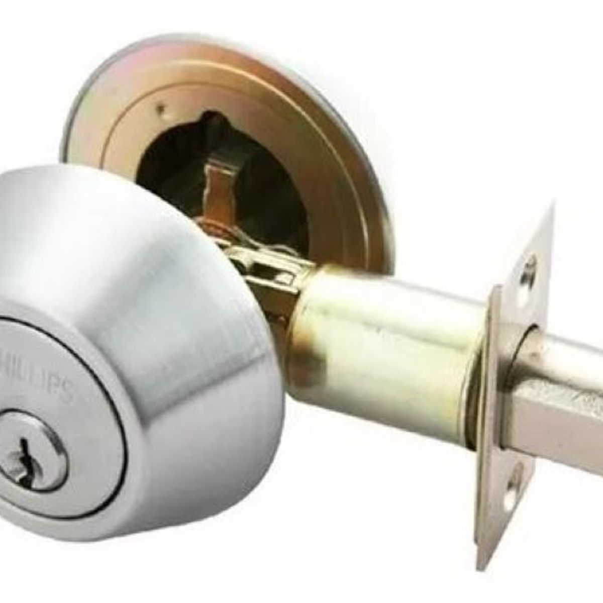 Cerradura Puerta Chapa Dormitorio Casa Seguridad Color Cromo, marca GENERICO - Foto Principal