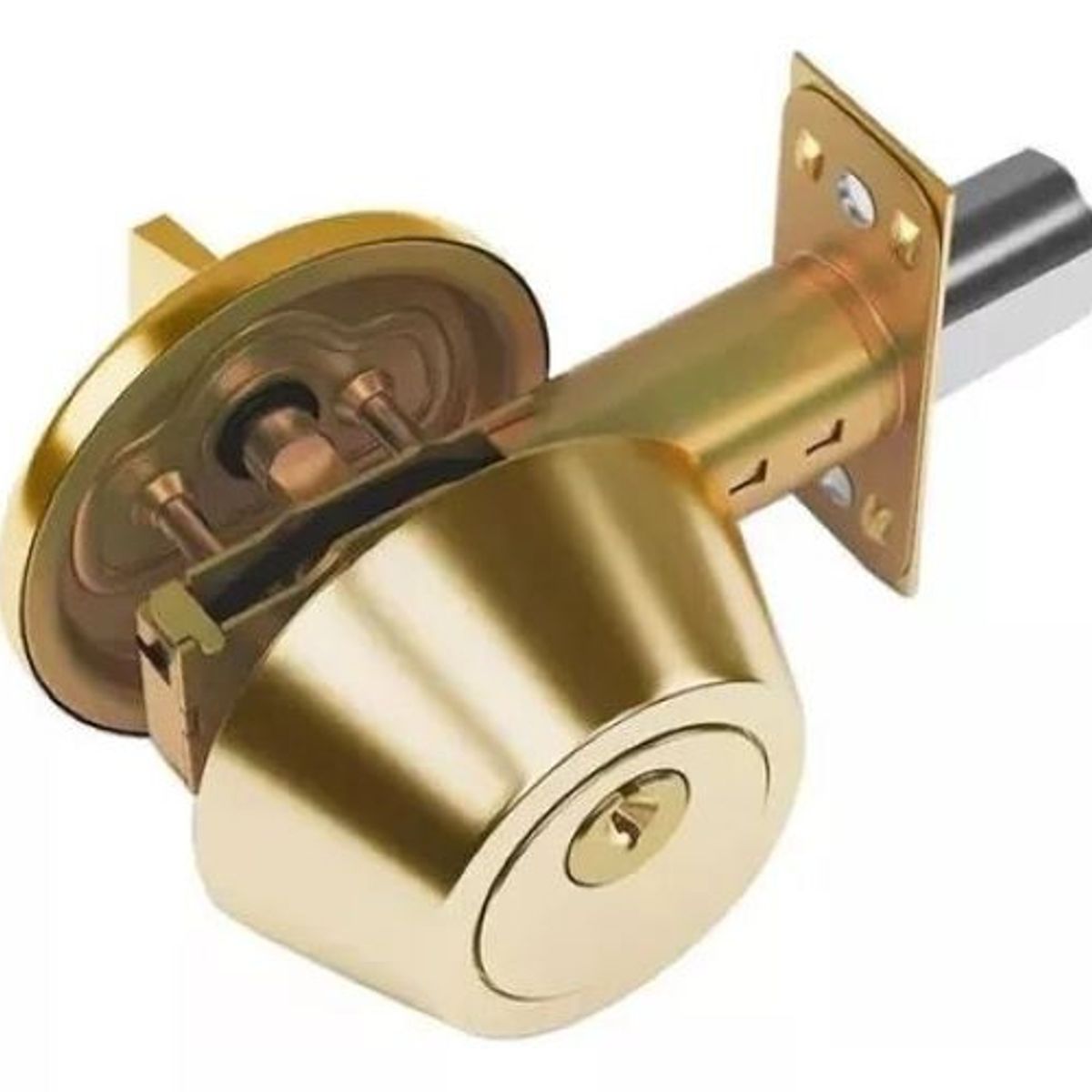 GENERICO - Cerradura Chapa Seguridad Dorada Acero Inoxidable