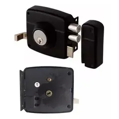 GENERICO - Chapa Cerradura Doble Cerrojo Porton Sin Cilindro