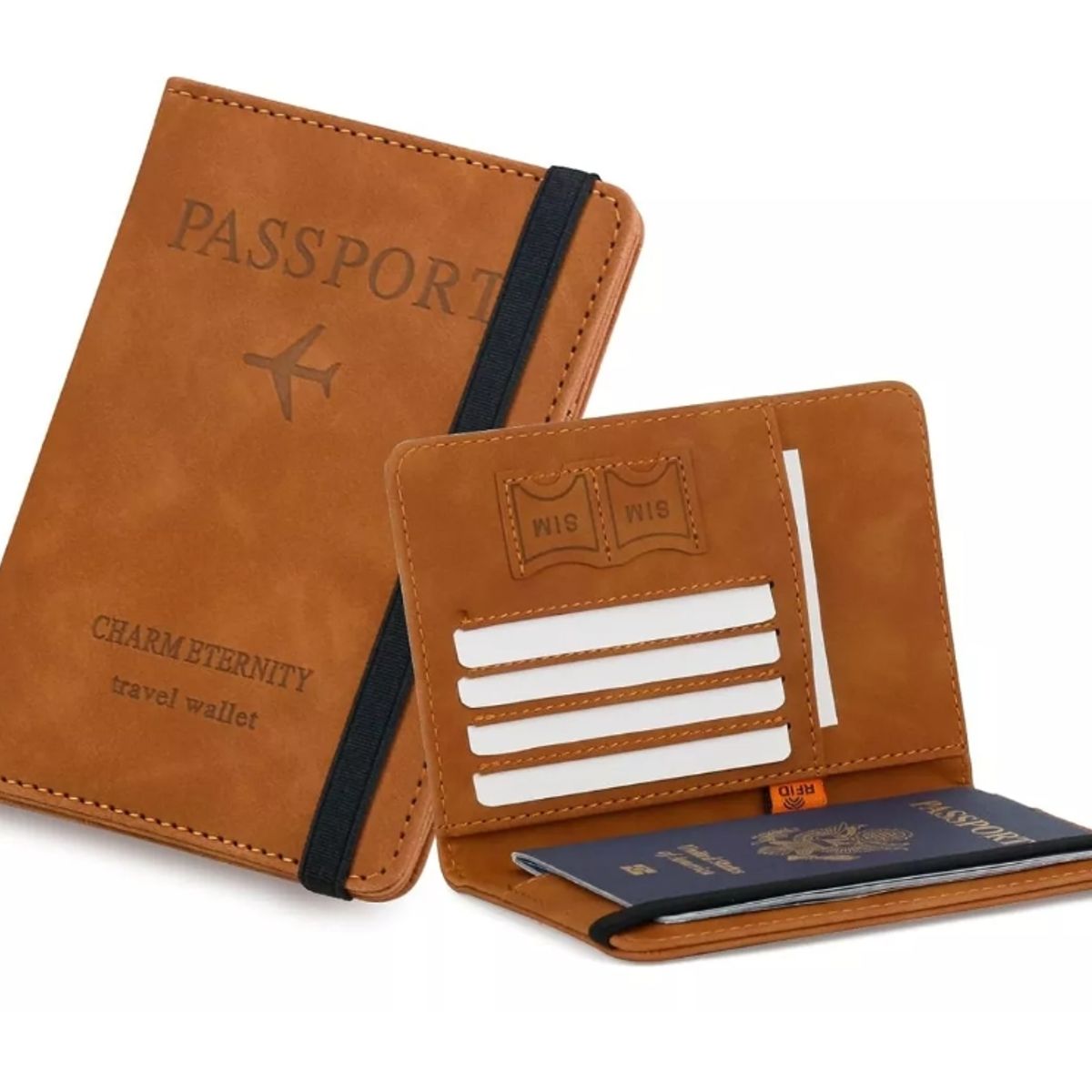 GENERICO - Porta Pasaporte Mujer Documento De Viaje Travel Wallet rfid