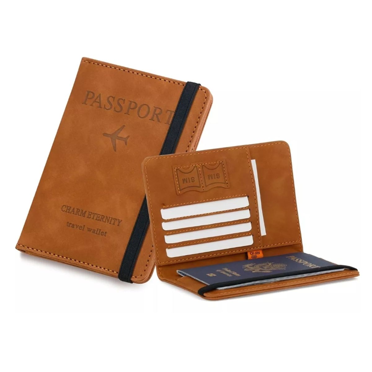 GENERICO - Porta Pasaporte Mujer Documento De Viaje Travel Wallet rfid