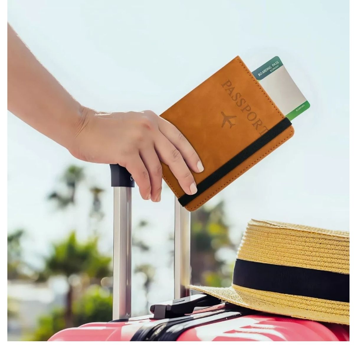 GENERICO - Porta Pasaporte Mujer Documento De Viaje Travel Wallet rfid